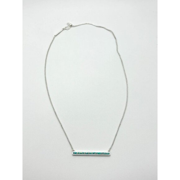Kendra Scott Silver Bar Pendant Necklace - Picture 1 of 5